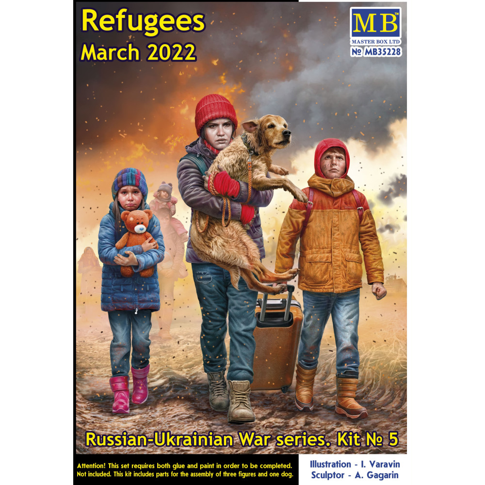 russian-Ukrainian War series, kit № 5. Refugees. March 2022  1/35 MasterBox 35228