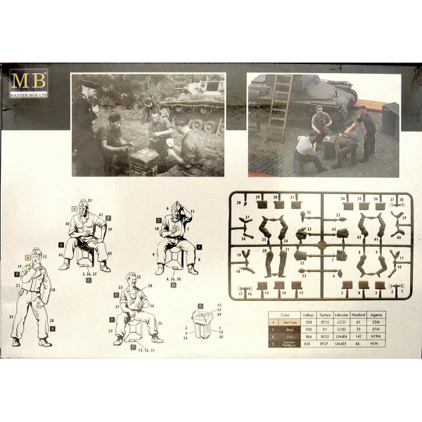Німецькі танкісти за грою в карти 1/35 MasterBox 3525