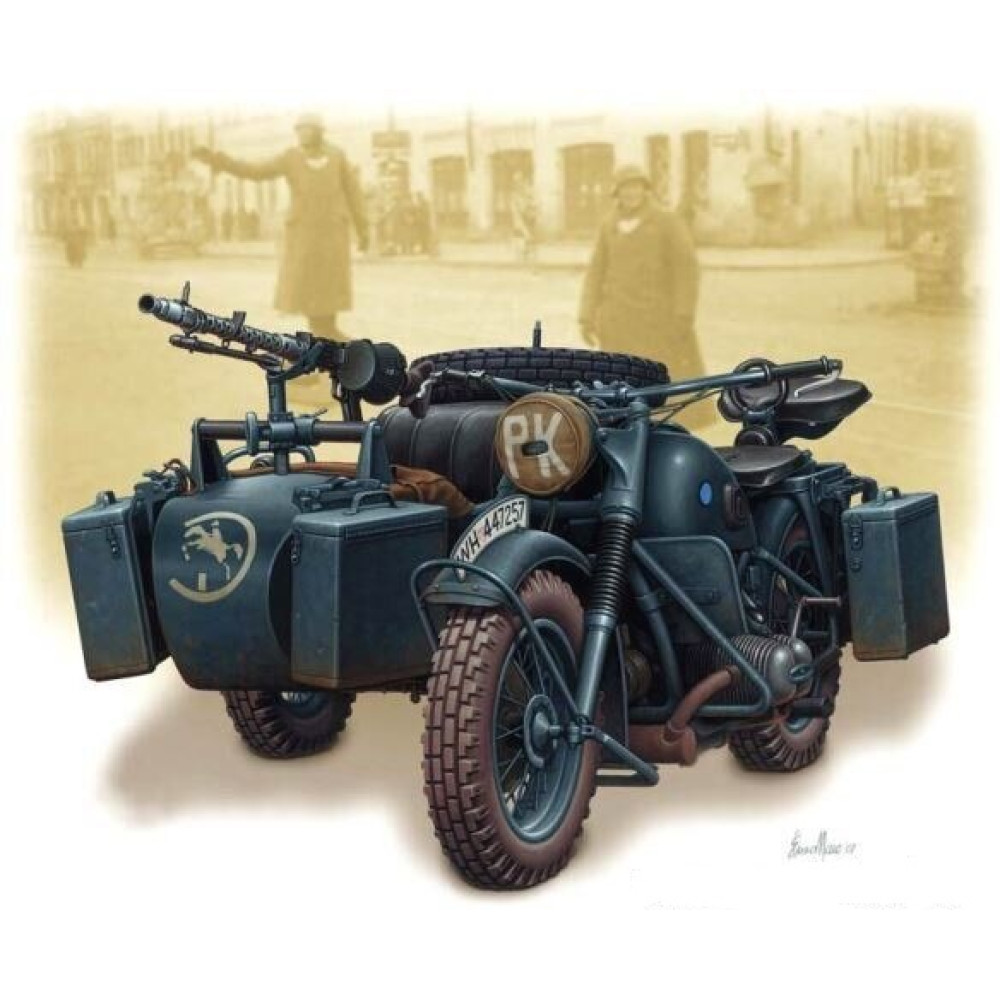  German motorcycle WWII  1/35 MasterBox 3528