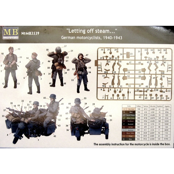 Німецькі мотоциклісти, 1940-1943 1/35 MasterBox 3539