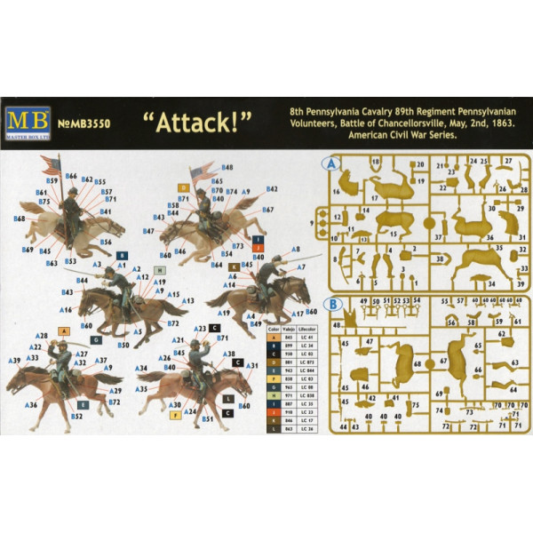 8th Pennsylvania Cavalry (Battle of Chancellorsville,1863)  1/35 MasterBox 3550