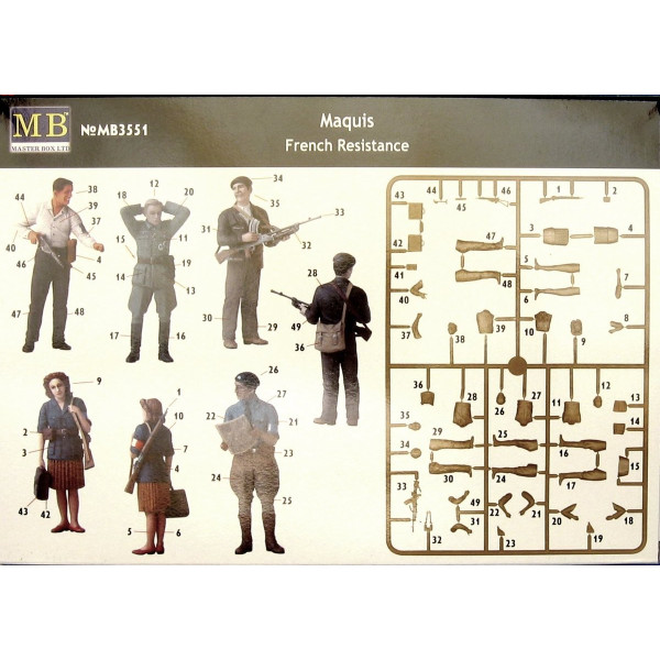 "Maquis, French Resistance"  1/35 MasterBox 3551