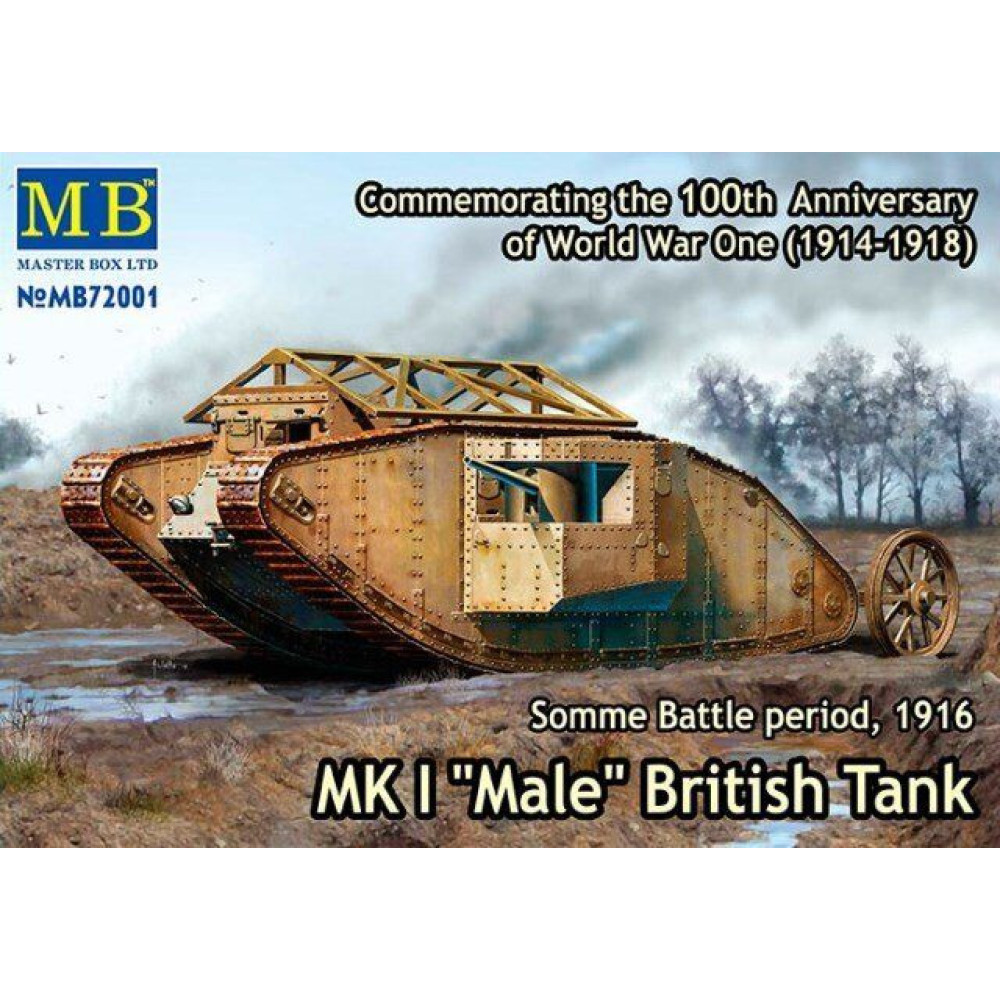 MK I "Male" British Tank, Somme Battle period, 1916 1/72 MasterBox 72001