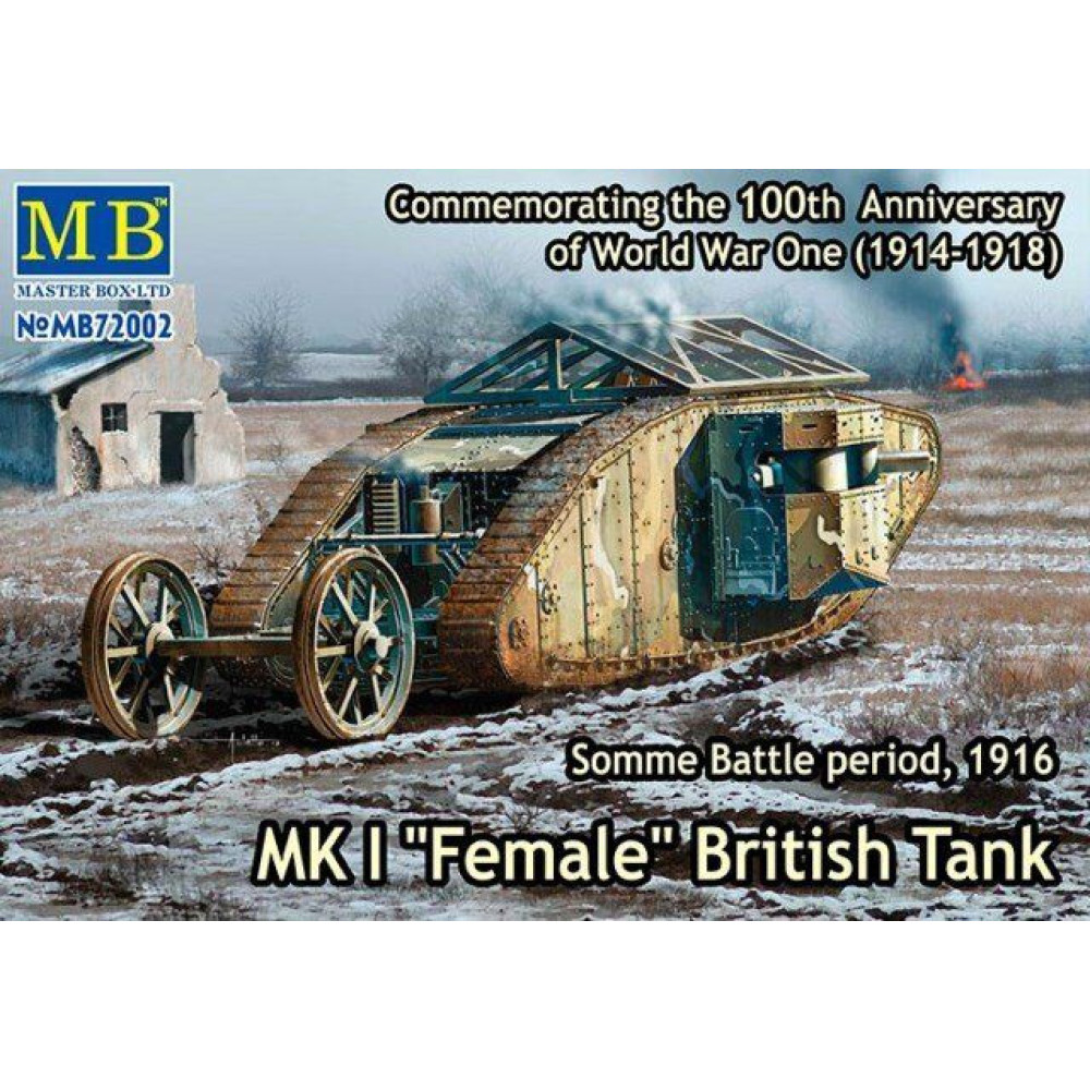 MK I "Female" British Tank, Somme Battle period, 1916 1/72 MasterBox 72002