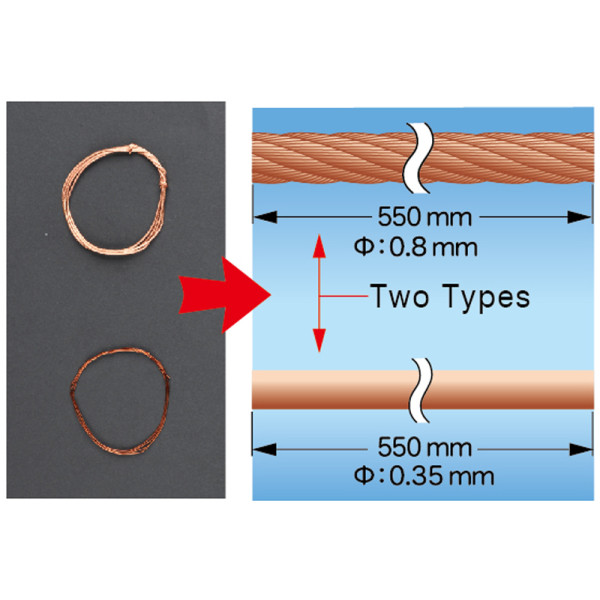Brass cable 2 pcs. length 550 mm diameter 0.8 and 0.35 mm MasterTools 06628