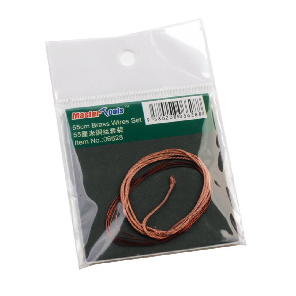 Brass cable 2 pcs. length 550 mm diameter 0.8 and 0.35 mm MasterTools 06628