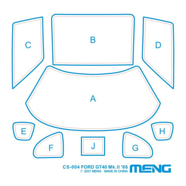 Ford GT40 Mk.II‘ 66  1/24 Meng model CS-004