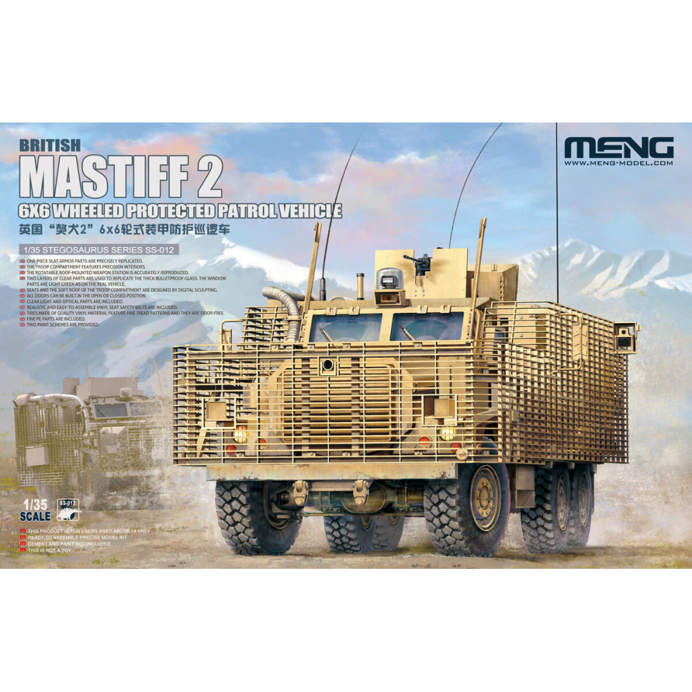 Mastiff 2 6x6 British MRAP Class Armored Car 1/35 Meng Model ss-012