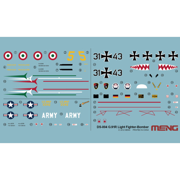 G.91R Light Fighter-Bomber  1/72 Meng model ds-004