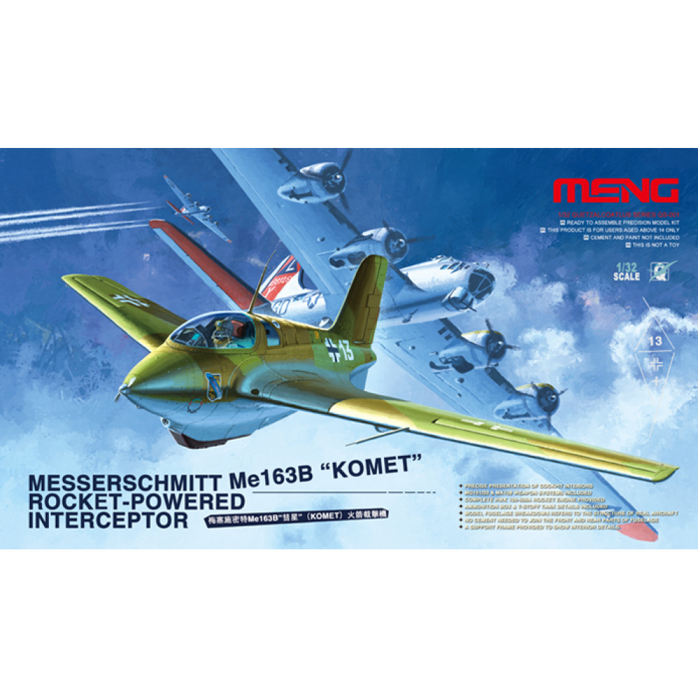 Messerschmitt Me163B  Komet Rocket-Powered Interceptor 1/32 Meng model qs-001