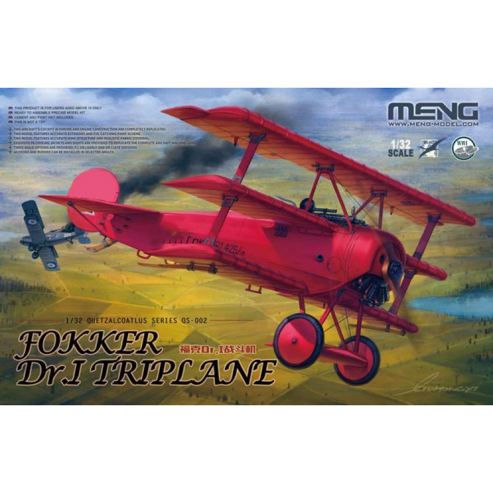 Fokker Dr.I Triplane 1/32 Meng model qs-002