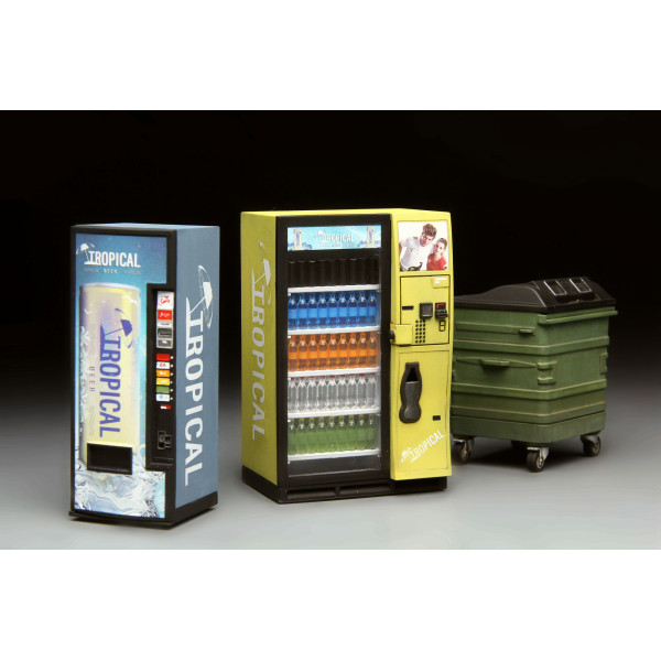 Vending machine & Dustbin set 1/35 Meng model sps-018