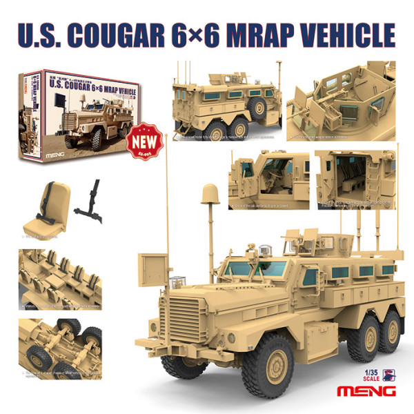U.S. Cougar 6x6 MRAP Vehicle   1/35 Meng model ss-005