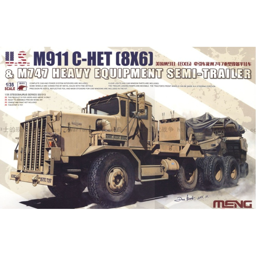 M911 C-HET (8X6) & M747 Heavy Equipment Semi-Trailer  1/35 Meng model ss-013