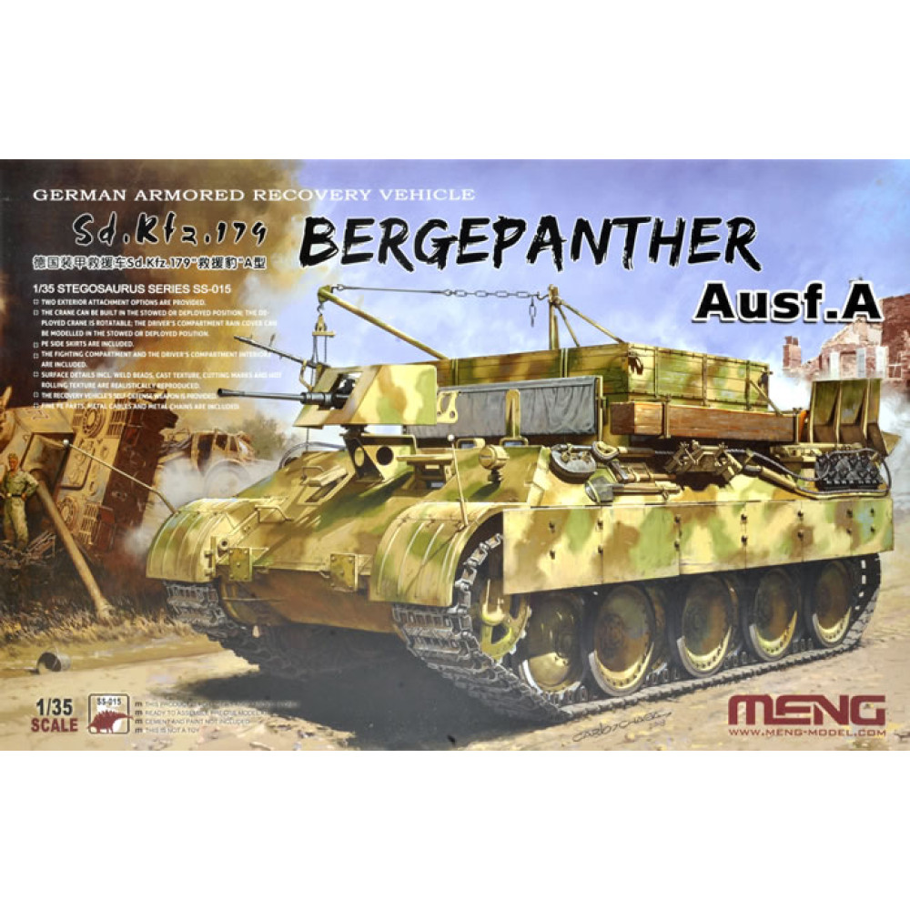 German Armored Recovery Vehicle Sd.Kfz.179 Bergpanther Ausf.A (Porsche Turret)  1/35 Meng model ss-015