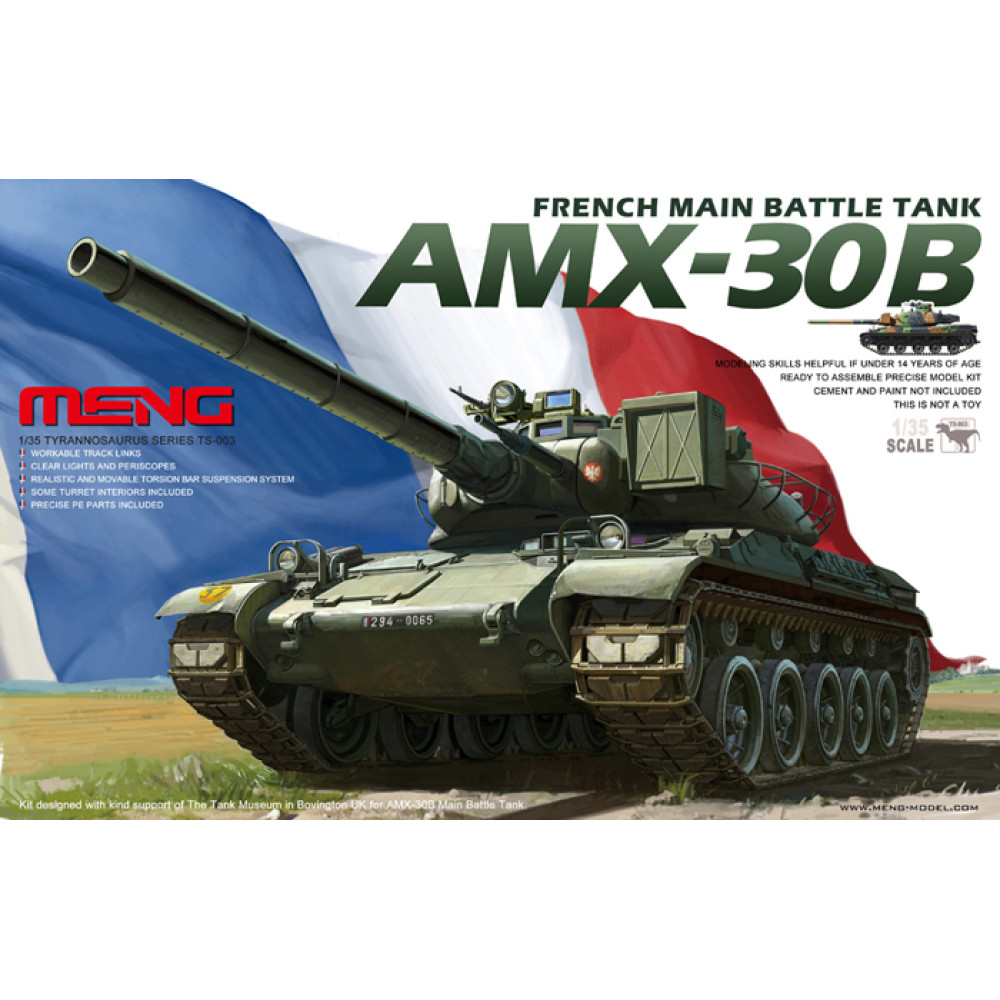 French main battle tank AMX-30B 1/35 Meng model ts-003