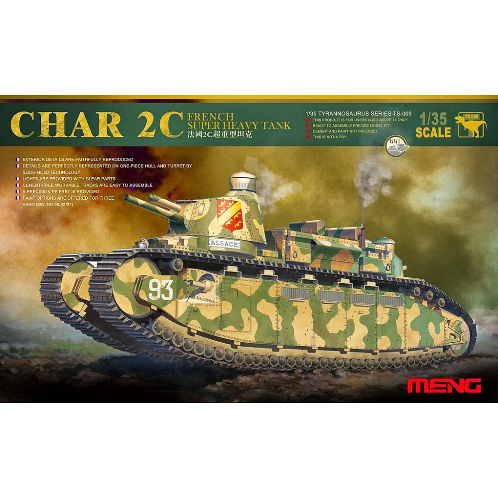 CHAR 2C French Super Heavy Tank  1/35 Meng Model  ts-009