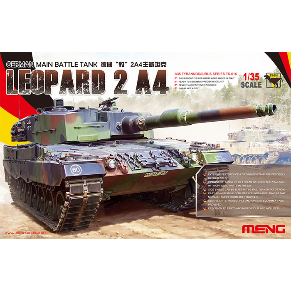 German Main Battle Tank Leopard 2 A4 1/35 Meng Model  ts-016