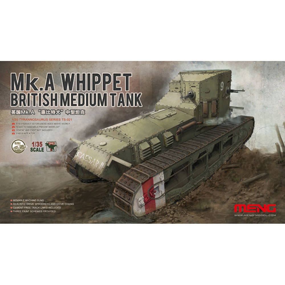 British Medium Tank Mk.A Whippet  1/35 Meng Model  ts-021