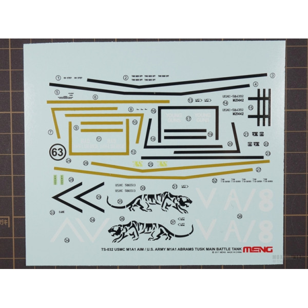 USMC M1A1 AIM/U.S. Army M1A1 Abrams Tusk Main Battle Tank  1/35 Meng Model  ts-032