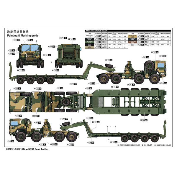 M1014 W/M747 Semi Trailer 1/35 I Love Kit 63529