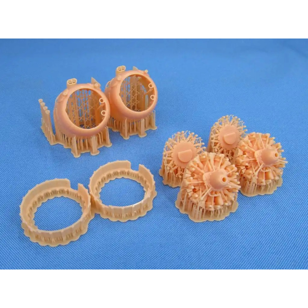 Bristol Blenheim. Cowlings and engines  (3D printed) for AirFix  1/48 METALLIC DETAILS MDR48238