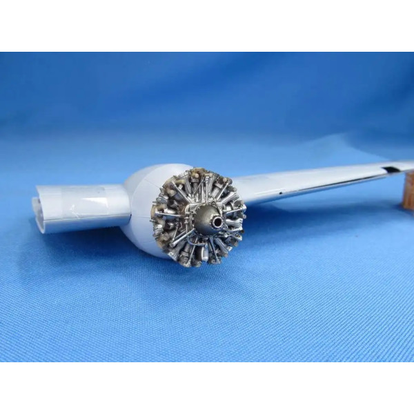 Bristol Blenheim. Cowlings and engines  (3D printed) for AirFix  1/48 METALLIC DETAILS MDR48238