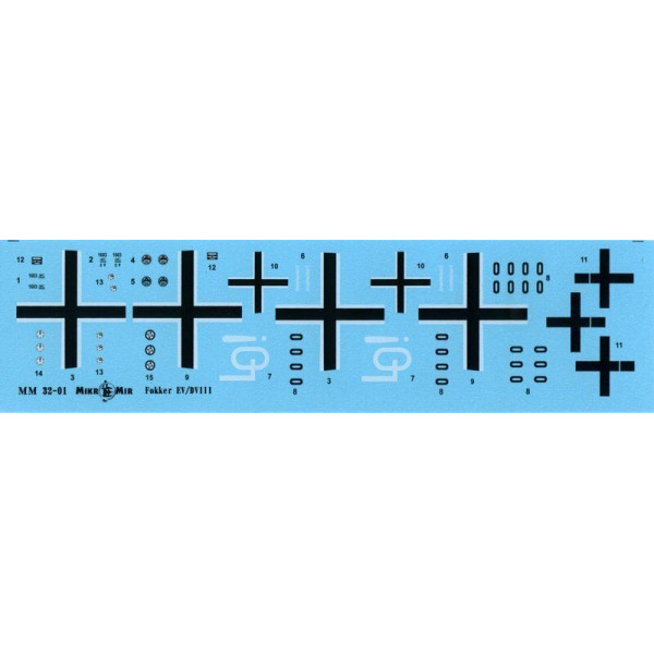 German monoplane fighter Fokker E.V/D.VIII 1/32 Mikro-Mir 32-001