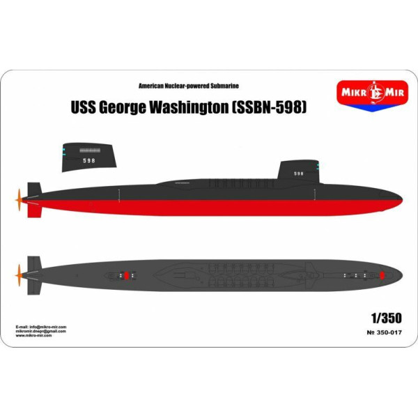  Submarine USS George Washington SSBN-598 1/350 Mikro-mir 350-017 