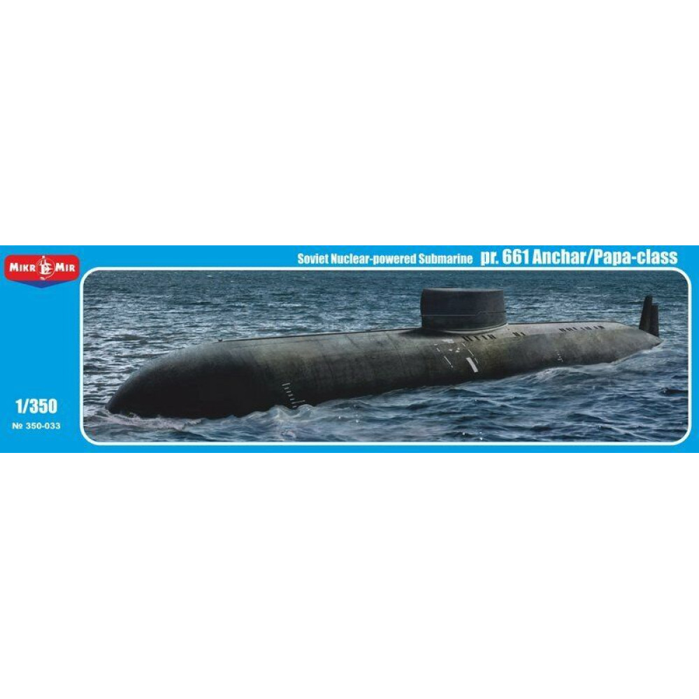 Soviet nuclear submarine K-222 (project 661 "Anchar") 1/350 Mikro-Mir 350-033