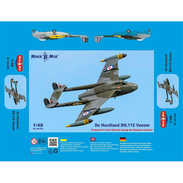 De Havilland DH 112 Venom 1/48 Mikro-Mir 48-020