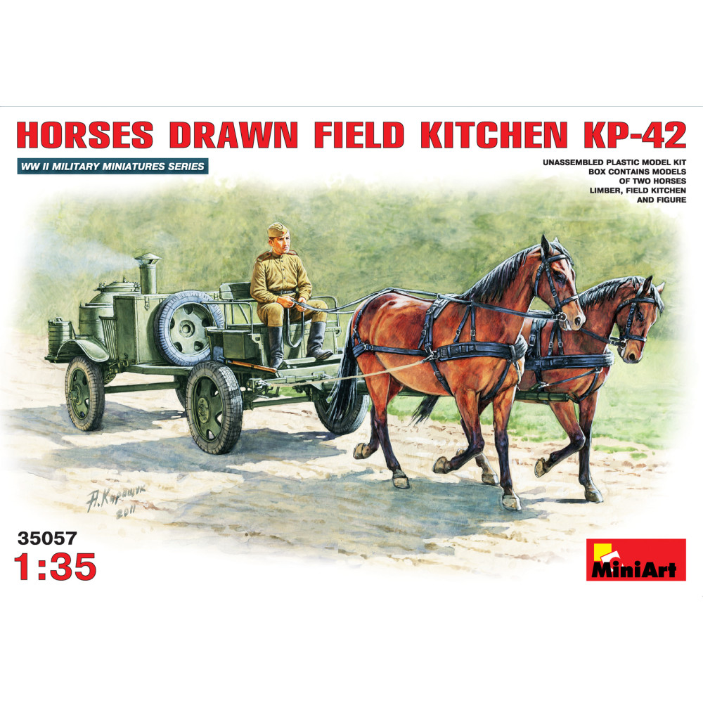 Радянська польова кухня КП-42 на кінній тязі 1/35 MiniArt 35057
