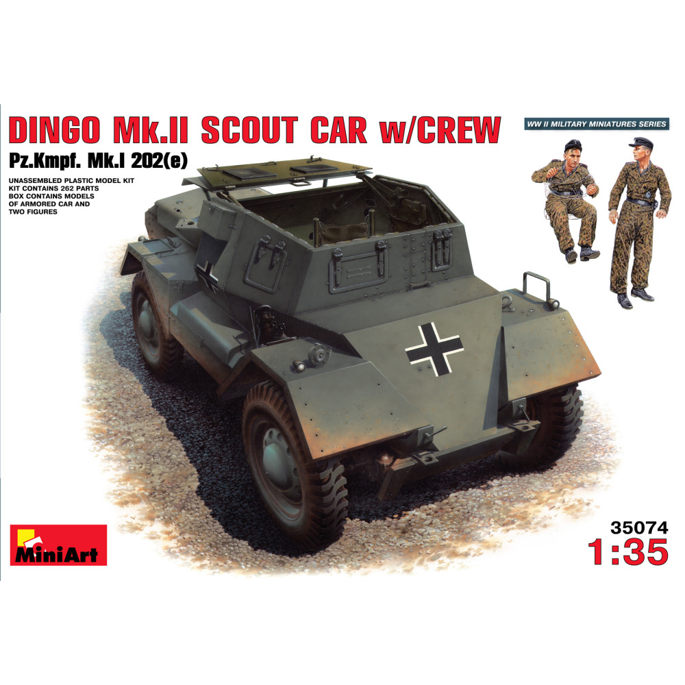 DINGO Mk.II Scout Car w/Crew Pz.Kmpf. Mk.I 202(e) 1/35 MiniArt 35074