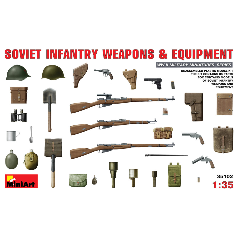 Soviet infantry weapons and ammunition 1/35 MiniArt 35102