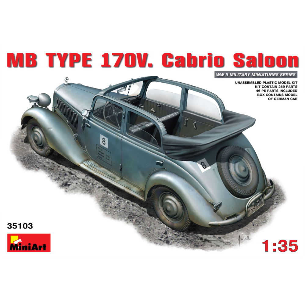 Німецький автомобіль МБ ТИП 170V кабріо 1/35 MiniArt 35103 Німецький автомобіль МБ ТИП 170V кабріо 1/35 MiniArt 35103