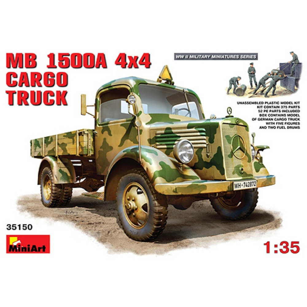 MB 1500A Німецький вантажний повнопривідний автомобіль з екіпажем 1/35 MiniArt 35150