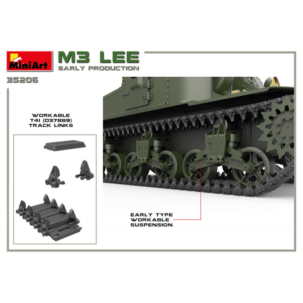 M3 Lee, раннього випуску з інтер'єром 1/35 MiniArt 35206