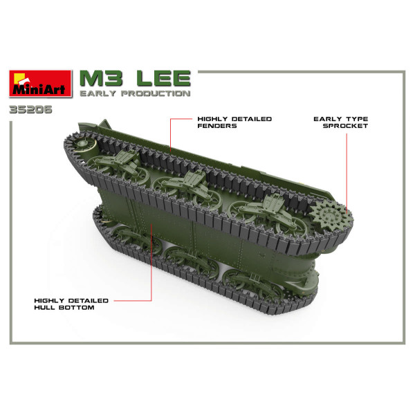 M3 Lee, раннього випуску з інтер'єром 1/35 MiniArt 35206