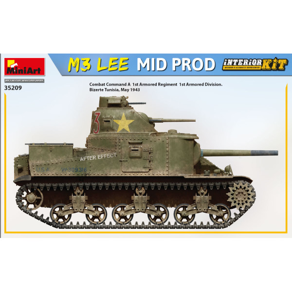 Американський середній танк M3 Lee Mid. Production з інтер'єром 1/35 MiniArt 35209