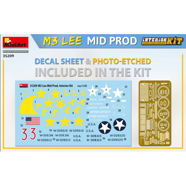 Американський середній танк M3 Lee Mid. Production з інтер'єром 1/35 MiniArt 35209