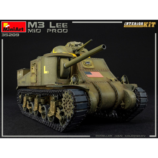 Американський середній танк M3 Lee Mid. Production з інтер'єром 1/35 MiniArt 35209