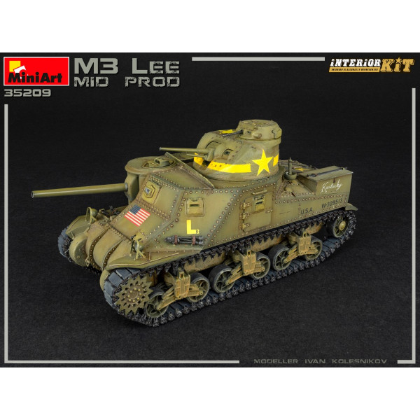 Американський середній танк M3 Lee Mid. Production з інтер'єром 1/35 MiniArt 35209