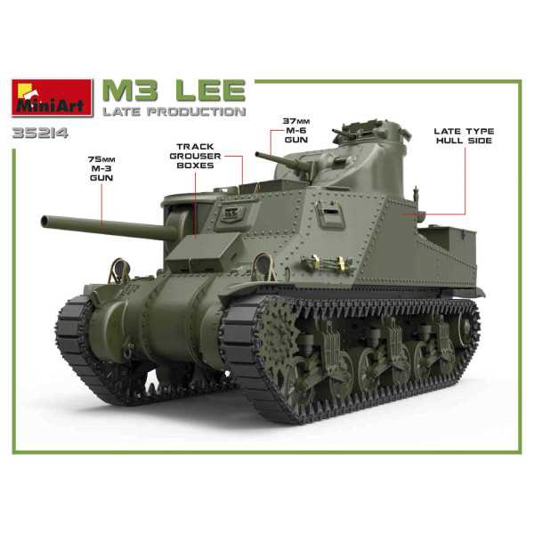 Американський середній танк M3 Lee (пізнього випуску) 1/35 MiniArt 35214