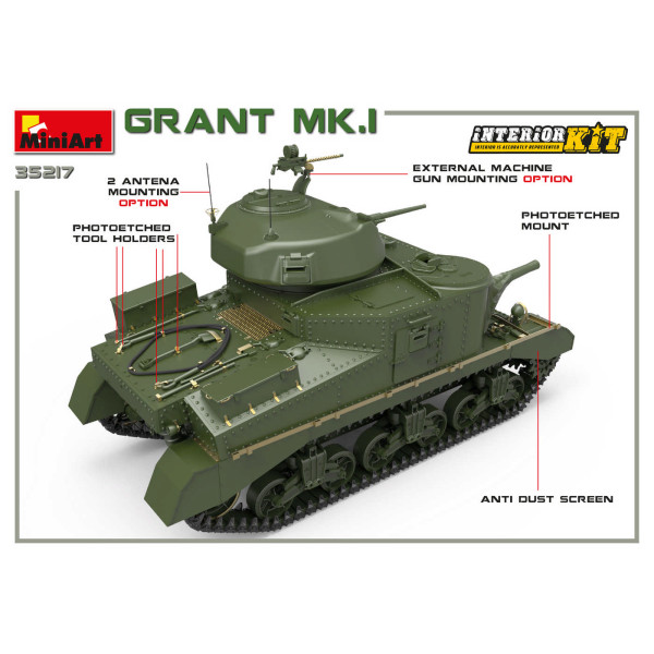 GRANT Mk.I з інтер'єром 1/35 MiniArt 35217