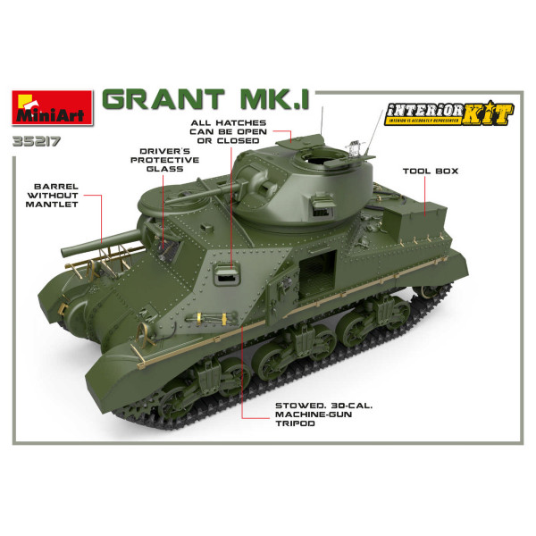 GRANT Mk.I з інтер'єром 1/35 MiniArt 35217