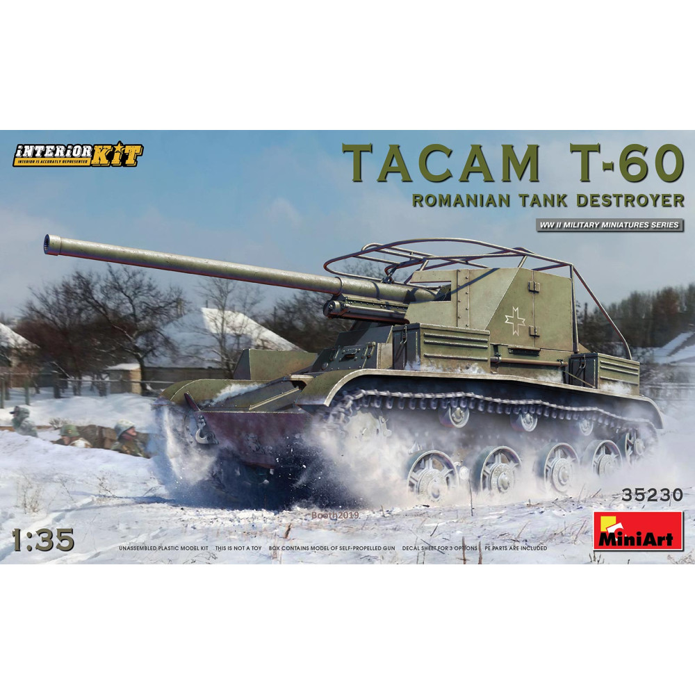 САУ TACAM T-60 румунський танк з інтер'єром 1/35 Miniart 35230 САУ TACAM T-60 румунський танк з інтер'єром 1/35 Miniart 35230