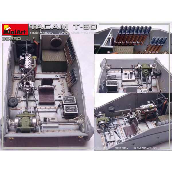 САУ TACAM T-60 румунський танк з інтер'єром 1/35 Miniart 35230