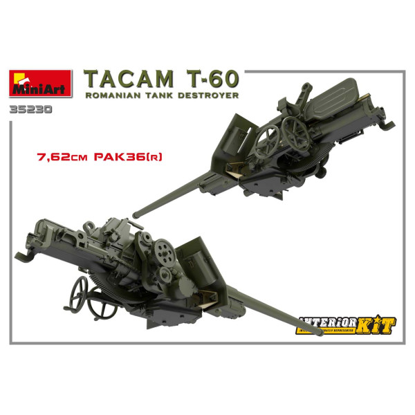 САУ TACAM T-60 румунський танк з інтер'єром 1/35 Miniart 35230