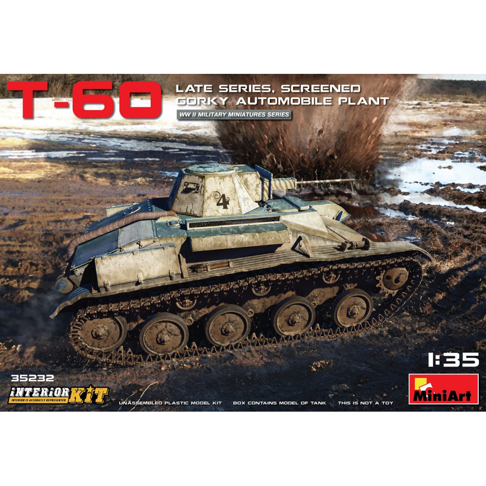 T-60 Позд. Випусків, Екранований (Горьковський автозавод) з інтер'єром  1/35 MiniArt 35232