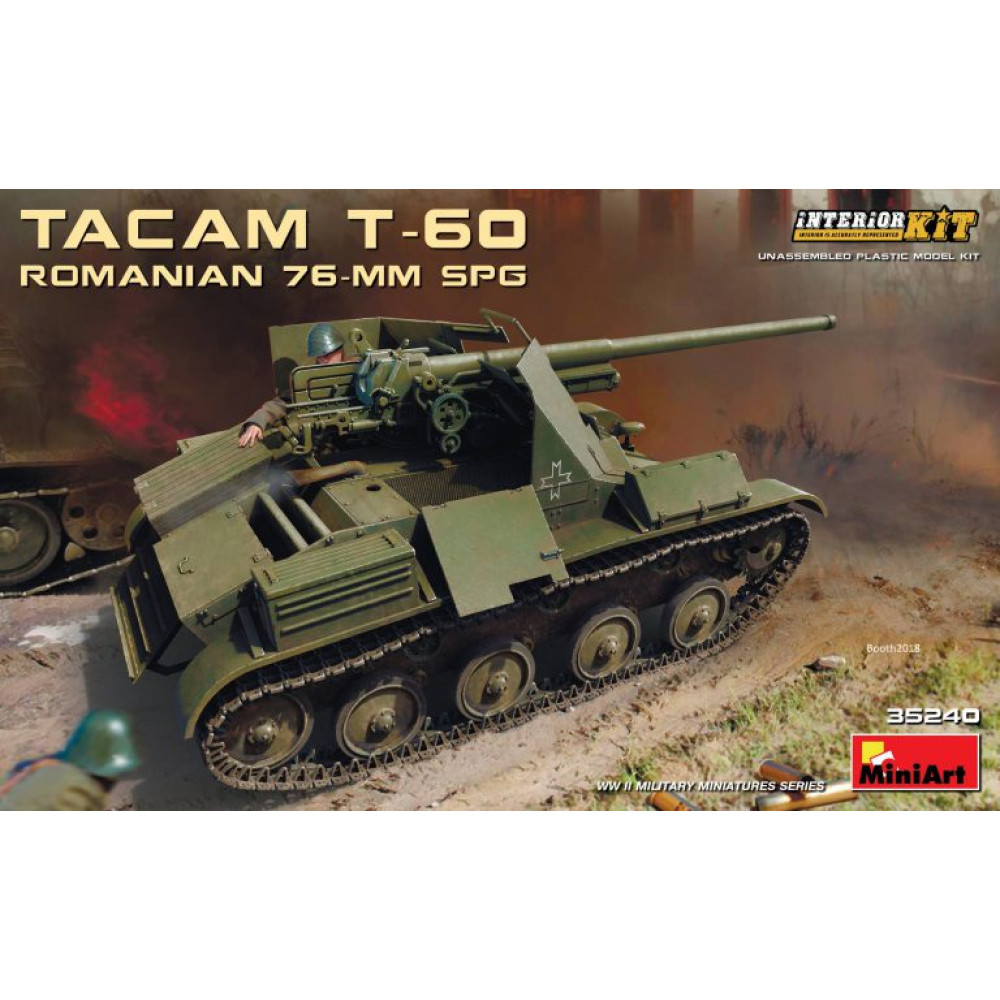 Румунська 76-мм САУ "TACAM" T-60 з інтер'єром 1/35 MiniArt 35240 Румунська 76-мм САУ "TACAM" T-60 з інтер'єром 1/35 MiniArt 35240